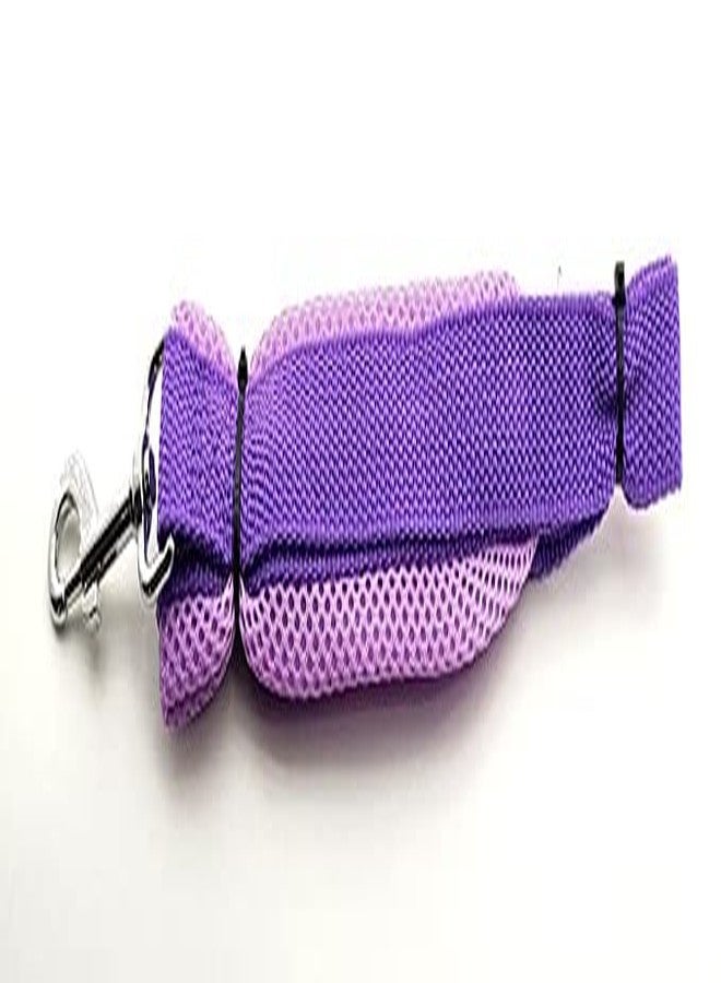 Pups&Pets سترة مبطنة من النايلون الأساسي الناعم والقابل للتعديل من Pups&Pets مقاس 1 بوصة مع حزام ومقود طويل، مثالية للمشي في الهواء الطلق/تدريب الكلاب (بنفسجي) - Image 3